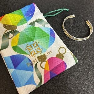 Rustic Cuff Two Tone Gold Silver Tone Bracelet New in Bag Gift